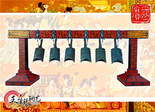 6件套仿古編鐘，小型特色樂器，民樂混音配套