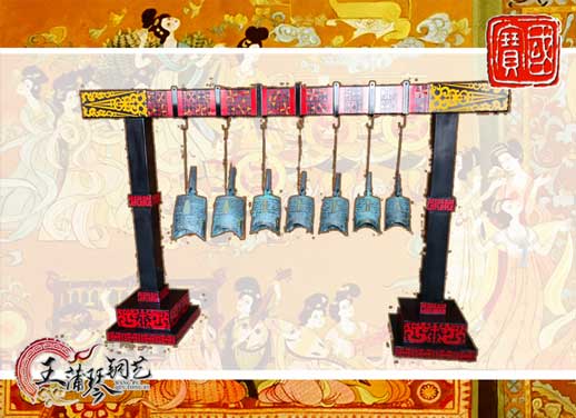 7件編鐘，觀賞裝飾編鐘，可發(fā)音編鐘